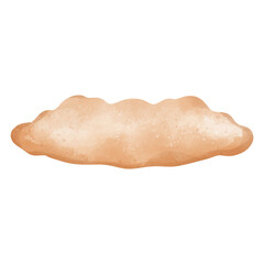 Fototapeta premium Isolated watercolor cloud illustration on a transparent background. Perfect for weather concepts, digital art, and creative projects.
