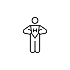 Hero icon. Simple hero icon for social media, app, and web design. Vector illustration.