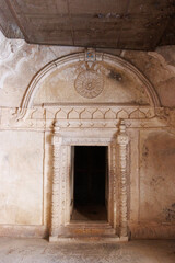 Fototapeta premium Ornate Interior of Man Singh or Man Mandir Palace, Gwalior Fort in Gwalior, Madhya Pradesh, India, Asia