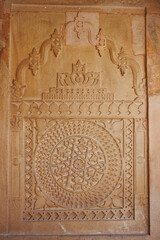 Ornate Interior of Man Singh or Man Mandir Palace, Gwalior Fort in Gwalior, Madhya Pradesh, India, Asia