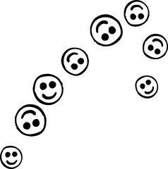 Smiling Emojis Decor. Smileys. Emoticons Pattern