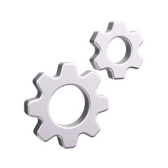 gears 3d render icon