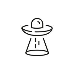 UFO icon. Simple UFO icon for social media, app, and web design. Vector illustration. 