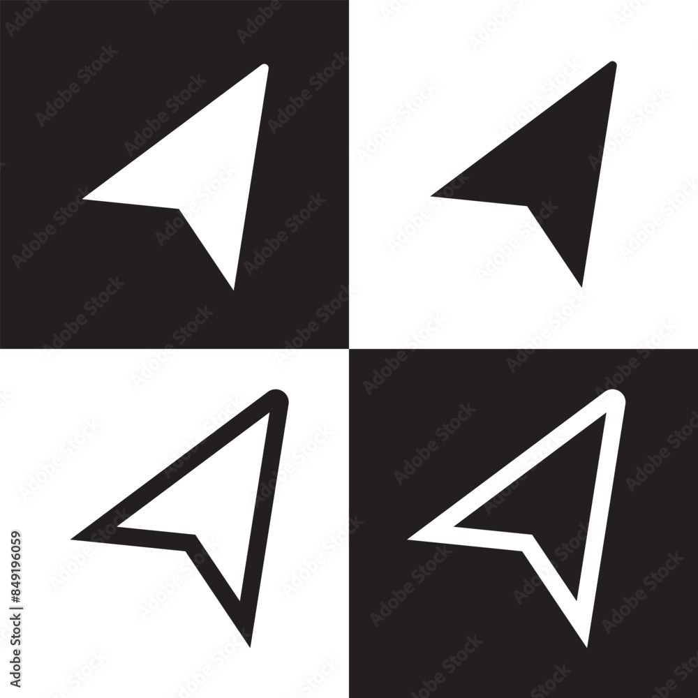 Fototapete message send icon set. direct message or dm vector symbol. send post or mail or email arrow icon. bl