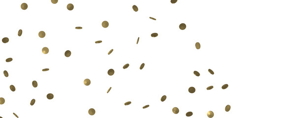 Glittering Triumph: Mind-Blowing 3D Illustration of Golden Confetti Celebration