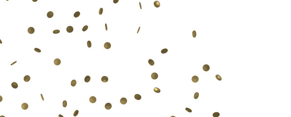 Glittering Triumph: Mind-Blowing 3D Illustration of Golden Confetti Celebration