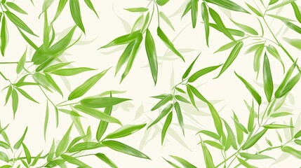 Fototapeta premium Zen-like bamboo leaves pattern for tranquility