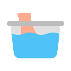 Foot Soaking flat icon