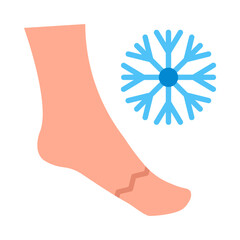 Frostbite flat icon