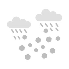 Fototapeta premium Hail flat icon
