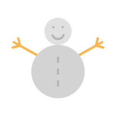 Snowy flat icon