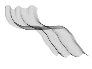 abstract waves on transparent background 