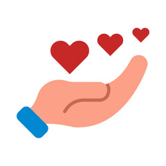 Giving Spirit flat icon