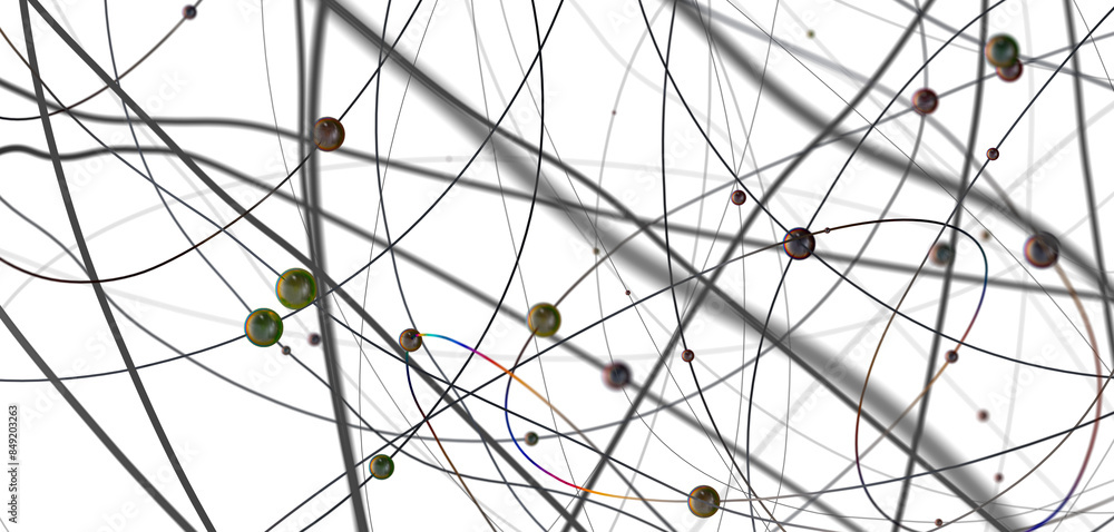 Poster abstract digital background of points and lines. glowing plexus. big data. network or connection.