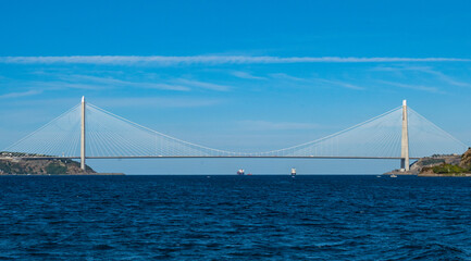 Yavuz Sultan Selim bridge connecting Bosphorus with Black Sea

