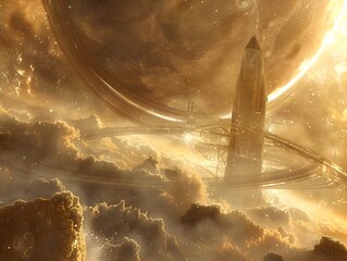Majestic Deep Space Research Observatory with Awe Inspiring Scientific Curiosity and Cinematic Landscape