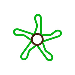 Obraz premium tree icon duocolor green brown