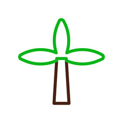 tree icon duocolor green brown