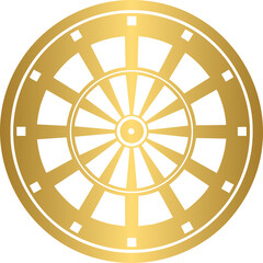 Obraz premium Roulette wheel, Casino and gambling icon