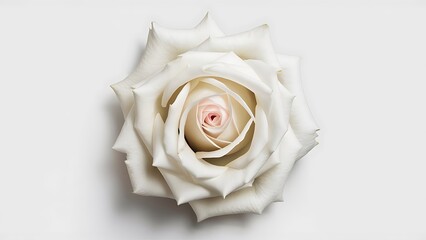Beautiful lush branch of a white rose