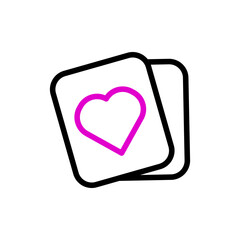 Wedding love icon duocolor black pink
