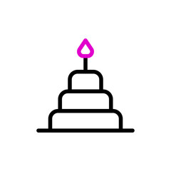 Wedding love icon duocolor black pink