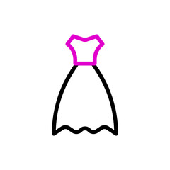 Wedding love icon duocolor black pink