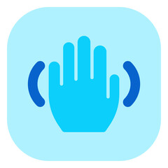 Obraz premium Editable hand gesture wave vector icon. Part of a big icon set family. Perfect for web and app interfaces, presentations, infographics, etc