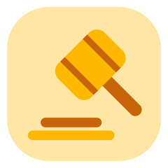 Editable gavel, law, hammer, auction vector icon. Part of a big icon set family. Perfect for web and app interfaces, presentations, infographics, etc