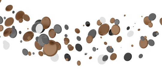 Cascading Splendor: Striking 3D Illustration Showcasing a Dazzling gold Confetti Display