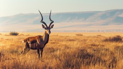 Fototapeta premium The majestic antelope in savannah