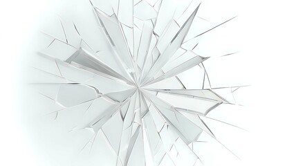 Obraz premium White broken and shattered glass background. Ai generated.
