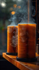 Close-up image of a clean air filter contrasted with a dusty one, illustrating the importance of regular maintenance.