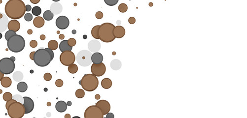  Colorful assorted confetti with serpentine on white