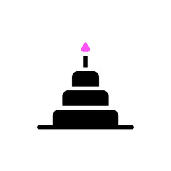 Wedding love icon solid black pink