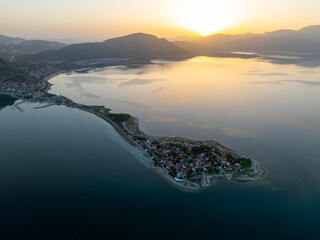 Lake Egirdir of Turkey is situated in the Isparta province. It is also known as the 'seven colored...