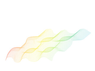 abstract waves on transparent background