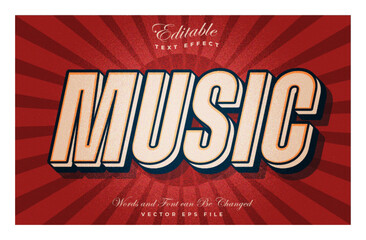 Music Vintage Text Effect - Editable Text Effect Style.
