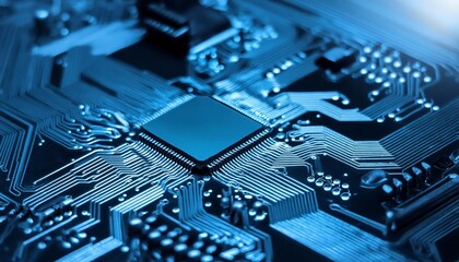 Fototapeta premium Close up of computer circuit board 