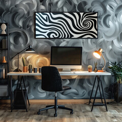modern computer room setup