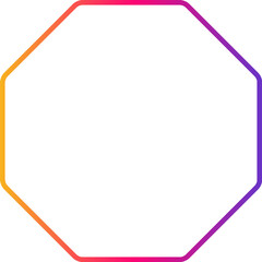 Octagon Shape Gradient Frame