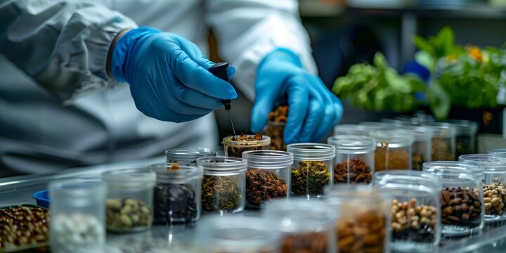 Innovative Food Scientist Developing Insect Protein for Sustainable Modern Food Choices. Concept Food Innovation, Insect Protein, Sustainable Food, Modern Cuisine, Food Science