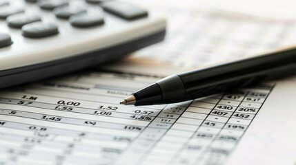 The pen and spreadsheet