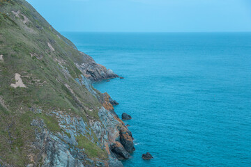 Dublin, Ireland - seaside under blue sky and white clouds