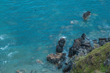 Dublin, Ireland - seaside under blue sky and white clouds