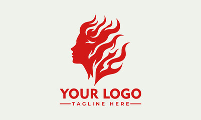 Woman Flame Vector Logo Symbolize Power, Transformation, and Inspiration: Majestic Woman Flame Vector Logo Embrace the Fiery Spirit with the Enchanting Woman Flame