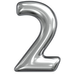 3D Rendering Of Number 2 Chromium