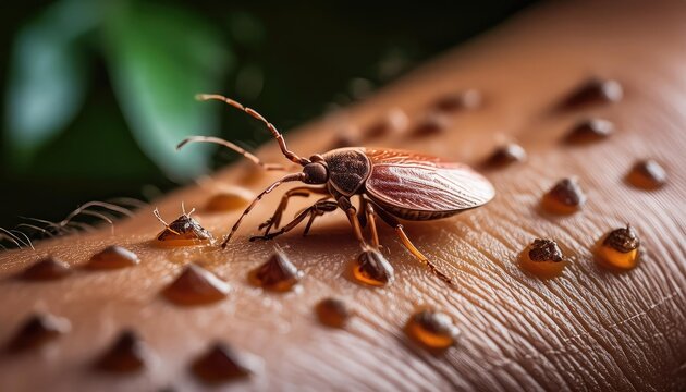 Bug bites images, bed bug bites the human skin, Bugs bite the human body and cause infection