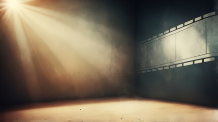 Retro film background. Designed film texture background. Abstract film texture background with grain, dust and light leak. Vintage color background copy space