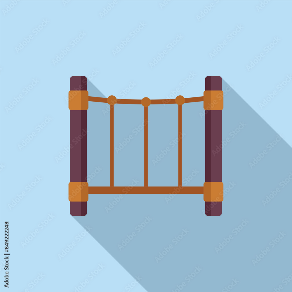 Sticker rope bridge obstacle, training playground, adventure park, extreme sport, rope park